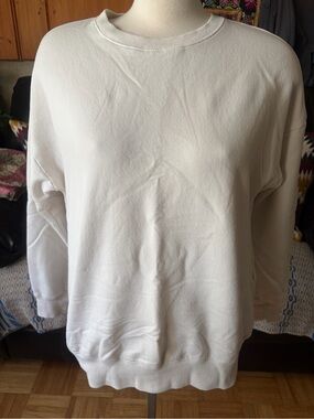Buffalo David Bitton Cotton Crew Neck Sweater Off White Size Medium